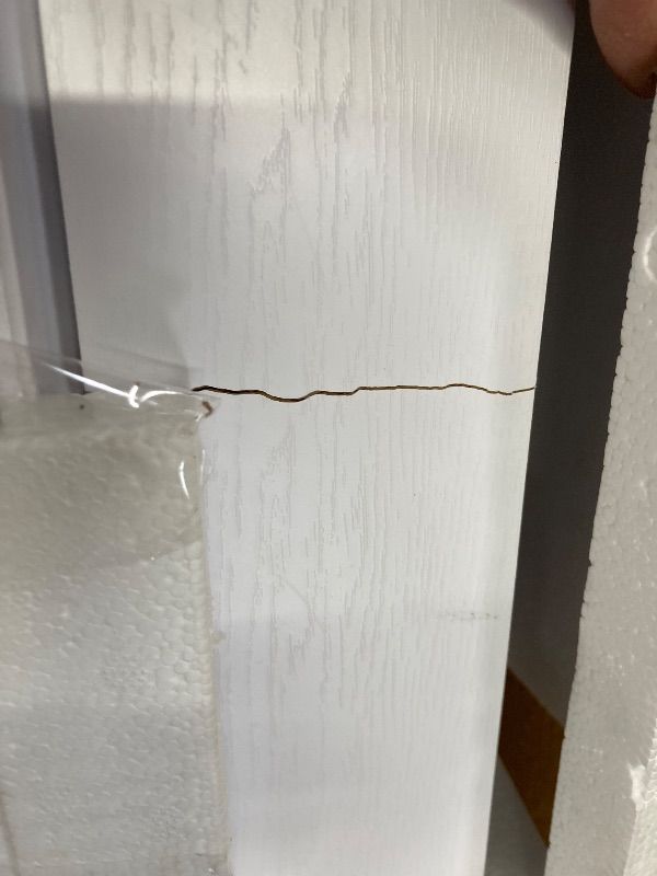 Photo 1 of **CRACK IN WOOD ON SIDE-SEE PICS***SONGMICS 55 Inches Tall Spacious Jewelry Cabinet, Jewelry Armoire with Light-Up Interior Mirror, Wall or Door Mounted Jewelry Storage Organizer, Lockable, Gift Idea, Cloud White UJJC032W01