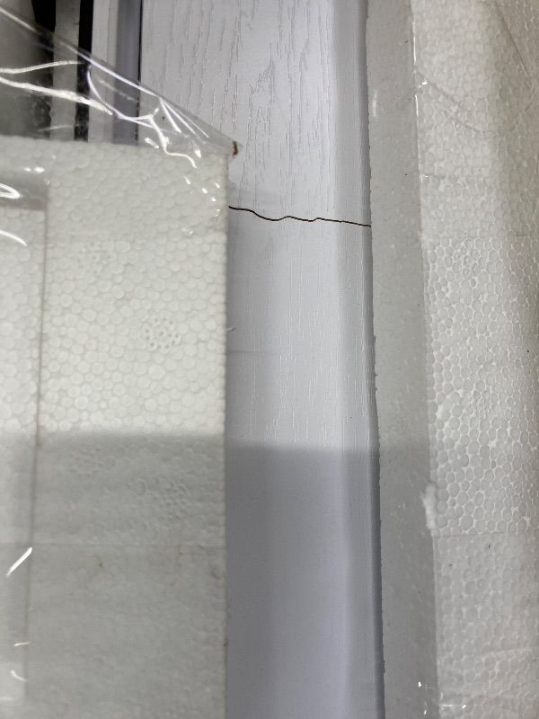 Photo 1 of **CRACK IN WOOD ON SIDE-SEE PICS***SONGMICS 55 Inches Tall Spacious Jewelry Cabinet, Jewelry Armoire with Light-Up Interior Mirror, Wall or Door Mounted Jewelry Storage Organizer, Lockable, Gift Idea, Cloud White UJJC032W01