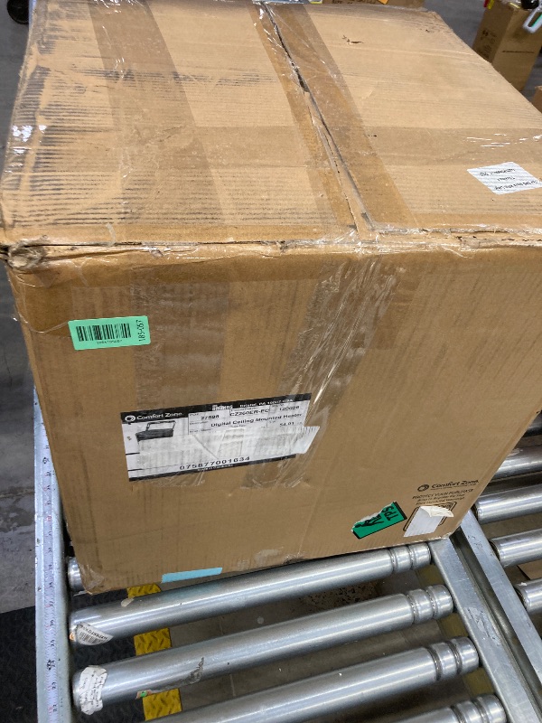 View 3 of ***Open to show****
***Factory seal***
Comfort Zone 10,000W Hard-Wired Garage Heater – Industrial & Commercial Ceiling Mount, 240V Fan-Forced Heater with Remote, Digital Thermostat, Timer, 2 Heat Settings, Overheat Protection, Grey075877001634