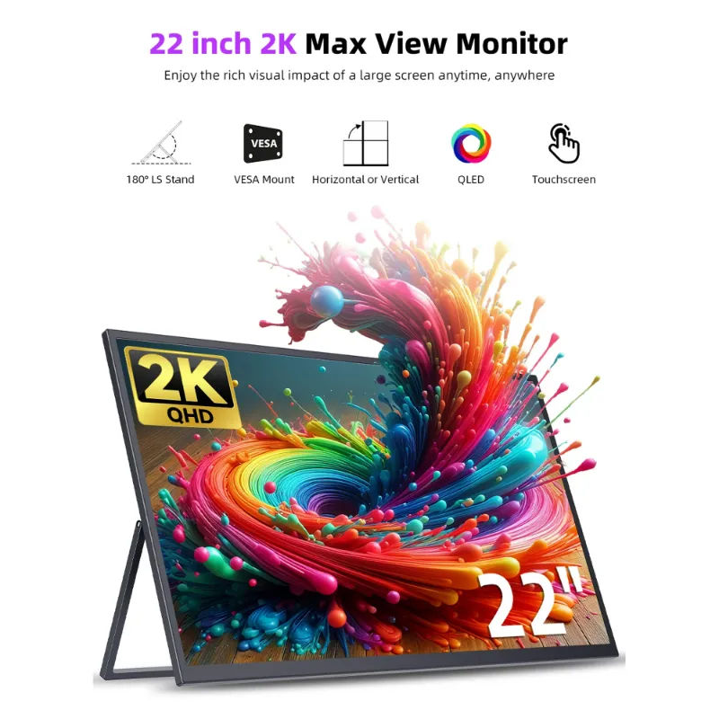 Photo 1 of ****The model may vary****
UPERFECT 22Inch Computer Monitor 2560*1440 2K Portable Laptop Monitor Extender
