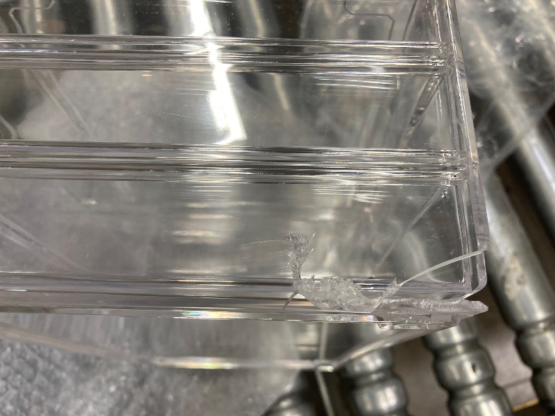 Photo 1 of **ONE HAS A CRACK ON CORNER-SEE PICS***Yieach 3 Pack Clear Storage Drawers With 10 Drawers,Stackable 11.1” Large Acrylic Drawer Organizer and Makeup Organizer For Vanity,Bathroom Countertop,Cabinet,Pantry,Office Supply Storage Bins Drawers