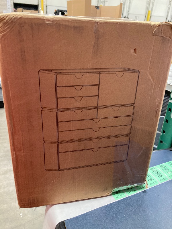 Photo 1 of **ONE HAS A CRACK ON CORNER-SEE PICS***Yieach 3 Pack Clear Storage Drawers With 10 Drawers,Stackable 11.1” Large Acrylic Drawer Organizer and Makeup Organizer For Vanity,Bathroom Countertop,Cabinet,Pantry,Office Supply Storage Bins Drawers