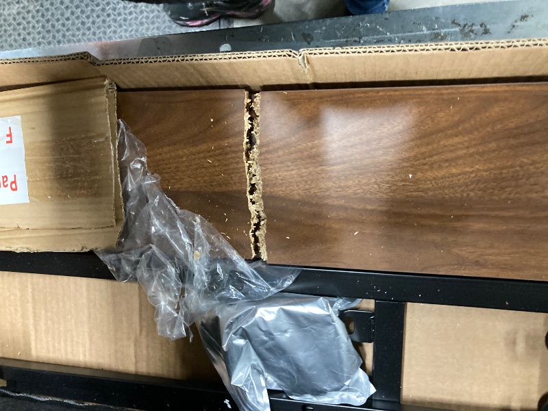 Photo 1 of **PARTS ONLYL/DAMAGED WOOD**Pinmoco Headboard for King Size Bed with Storage, Linen Upholstered Head Board with LED Light and Charging Station, Gray, Headboard Only(Bed Frame Not Included)