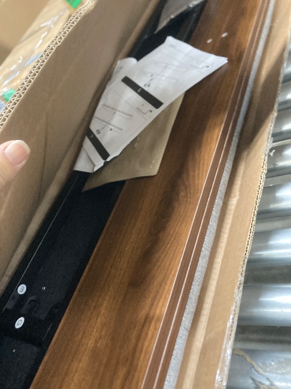 Photo 1 of **PARTS ONLYL/DAMAGED WOOD**Pinmoco Headboard for King Size Bed with Storage, Linen Upholstered Head Board with LED Light and Charging Station, Gray, Headboard Only(Bed Frame Not Included)