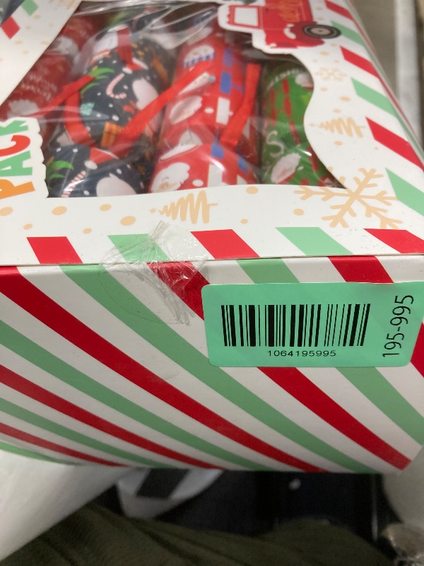 Photo 1 of 12 Pack Christmas No-Snap Party Table Favors, Christmas Themed Holiday Supplies with Party Hat, Joke & Little Gift Inside for Kids and Adults, Xmas Gift, Holiday Party Supplies for Dinner Tables