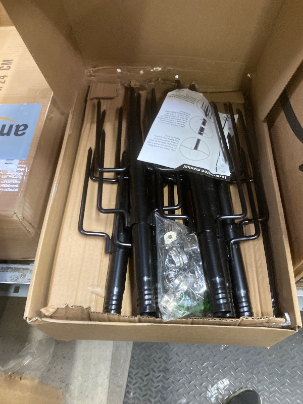 Photo 1 of *Small scratches* 6 Pack 10 ft Heavy Duty Metal String Light Poles Adjustable Outdoor Lighting Stand for Patio,Backyard,Garden,Party & Wedding Rustproof & Sturdy with Hooks