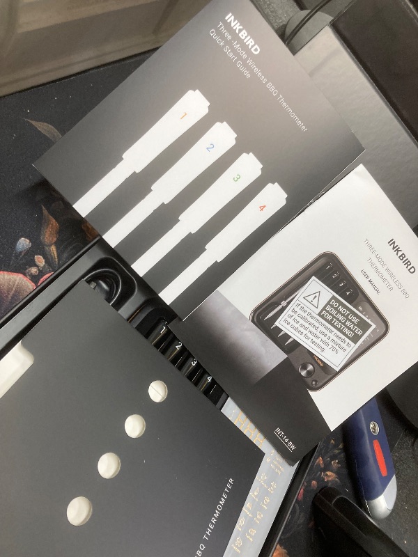 Photo 1 of *Unsure if it works/Not charged* Wireless Meat Thermometer with 4 Probes, INKBIRD WiFi Meat Thermometer Digital Wireless for Rotisserie Grill Oven,Unlimited Range Dishwasher Waterproof Bluetooth Thermometer for iOS & Android