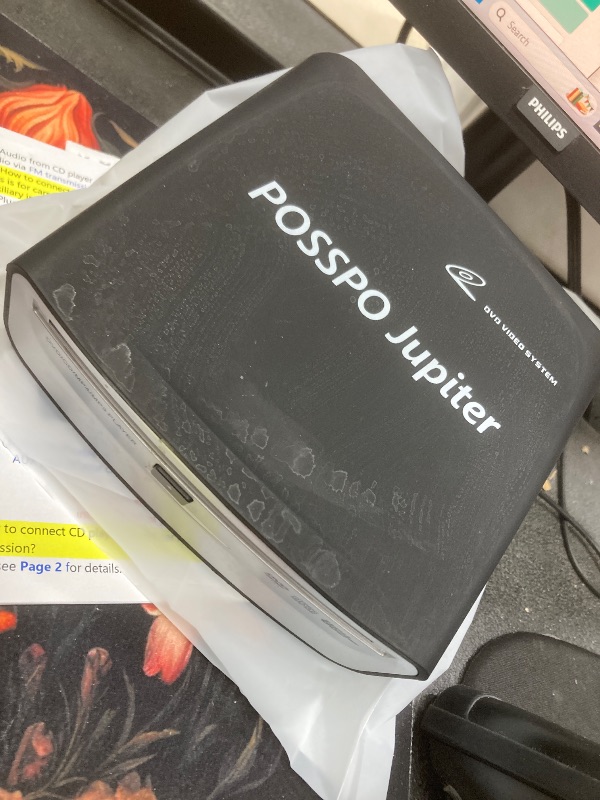 Photo 1 of *Dirty?* POSSPO Jupiter USB CD Player for Car Auto, Portable External CD DVD Player, USB Plug & Play (No Decoder Needed), AUX Uses Decoder for Louder Clearer Sound, Anti-Skip, Seamless Track Playback, Resume