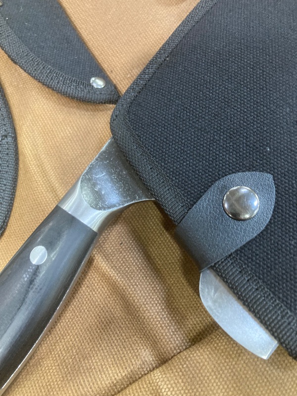 Photo 1 of *Minor scratches* XCHIEF PRO Chef Knife Set, Hand Forged Meat Boning Carving Cleaver Butcher Knife, High Carbon Steel Japan Nakiri Santoku Knife Set with Accessories for Kitchen, BBQ Camping Knives Set with Bag