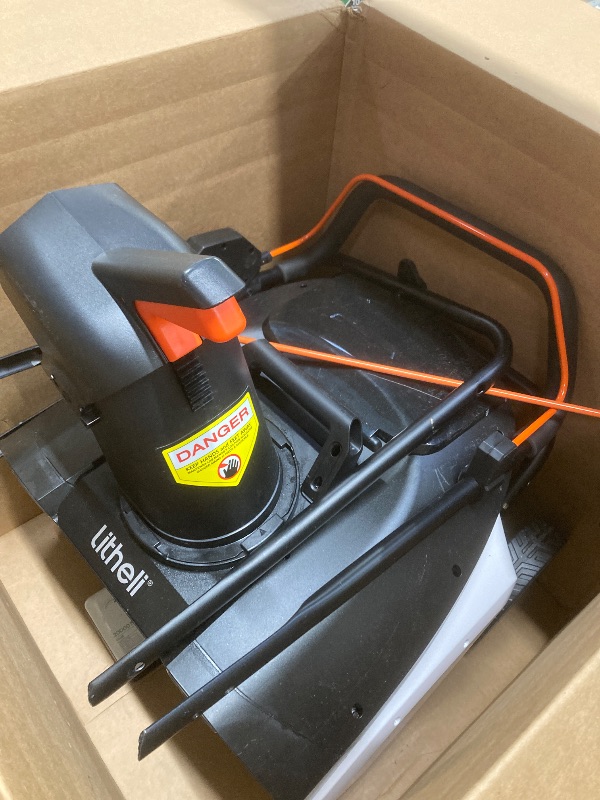 Photo 1 of *Small scratches* Litheli 2X20V Cordless Snow Blower, 20 Inch Snow Thrower with 4.0Ah Battery, Electric Snow Blowers with LED Spotlight and Brushless Motor for Walkways and Driveways