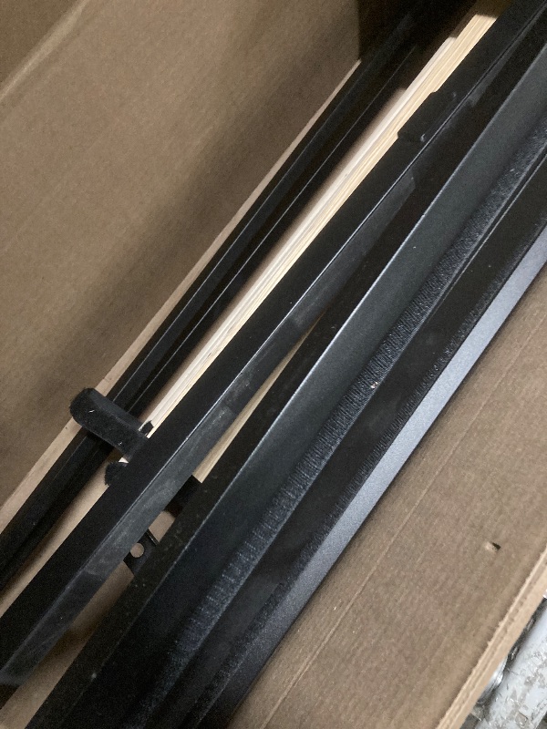 Photo 1 of *Small scratches* Amazon Basics Metal Platform Bed Frame with Wood Slat Support, 10 Inches High, Queen, Black