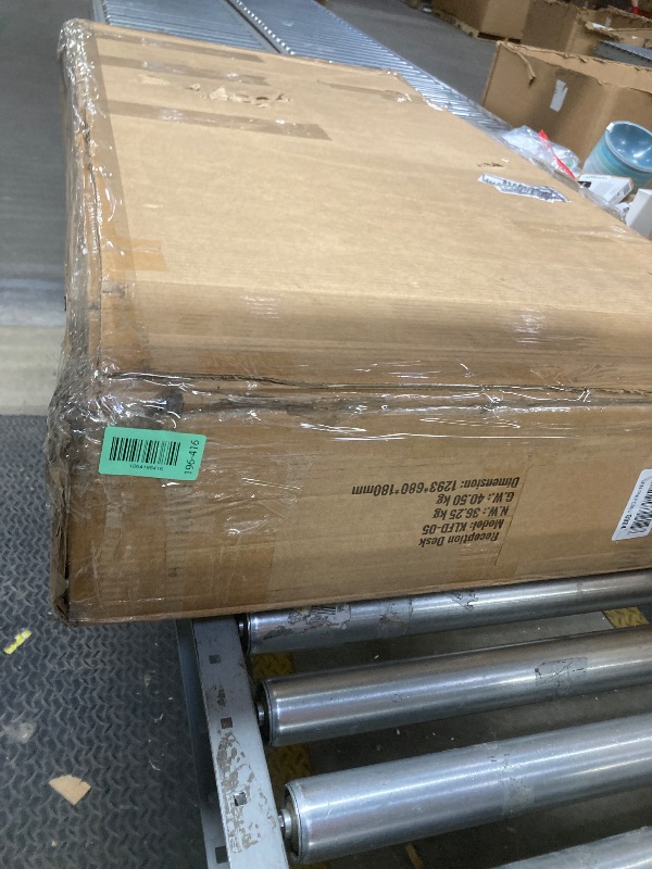 Photo 1 of *Chipped corners* VEVOR Reception Desk, 46 Inch Rectangular Front Counter Table, Office Reception Desk, Retail Counter and Front Reception Counter, for Checkout, Lobby, Beauty Salon and Office, White