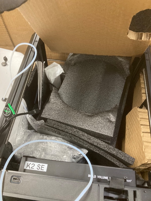 Photo 1 of *Dirty* Creality K2 SE Combo 3D Printer, Support Multicolor Printing with CFS, 500mm/s High-Speed, Smart Auto Leveling, Solid Metal Build Frame, Fully Assembled, Next-Gen Extruder, 220×215×245 mm Build Volume