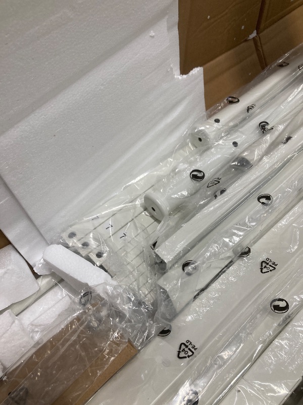 Photo 1 of *Piece bent* Small scratches* IDEALHOUSE Twin Daybed with Trundle, Metal Twin Size Daybed with Pullout Trundle 6 Casters, Steel Slat Support Sofa Bed for Living Room, Bedroom, Guest Room (White)