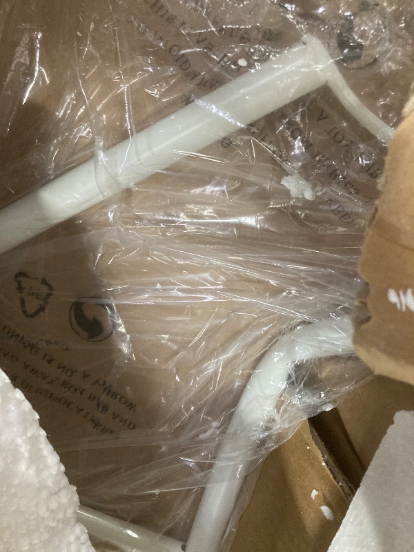 Photo 1 of *Piece bent* Small scratches* IDEALHOUSE Twin Daybed with Trundle, Metal Twin Size Daybed with Pullout Trundle 6 Casters, Steel Slat Support Sofa Bed for Living Room, Bedroom, Guest Room (White)