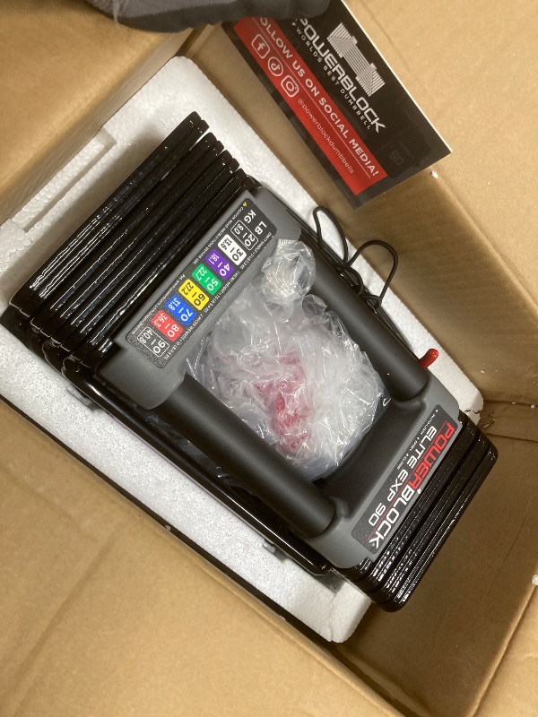 Photo 1 of *HEAVY* PowerBlock Elite EXP Adjustable Dumbbells, Sold in Pairs, Stage 1, 5-50 lb. Dumbbells, Durable Steel Build, Innovative Workout Equipment, All-in-One Dumbbells, Expandable with Expansion Kits