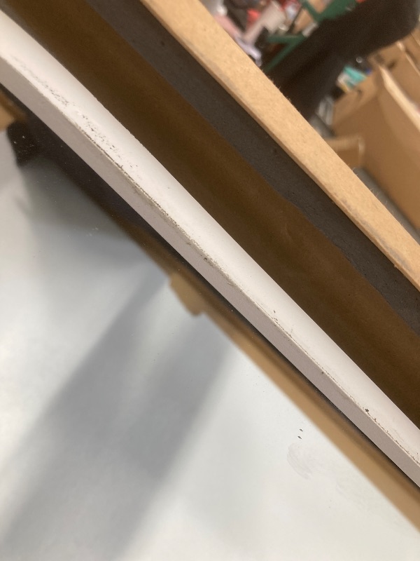 Photo 1 of *Missing small hardware bag* *Lightly scratched frame of mirror?* ZMYCZ Mirror Full Length, 71"x26" Arched Full Length Mirror, Arch Mirror with Stand, Large Standing Mirrors, Oversized Full Body Mirrors with Aluminum Frame for Bedroom, Living Room (White)