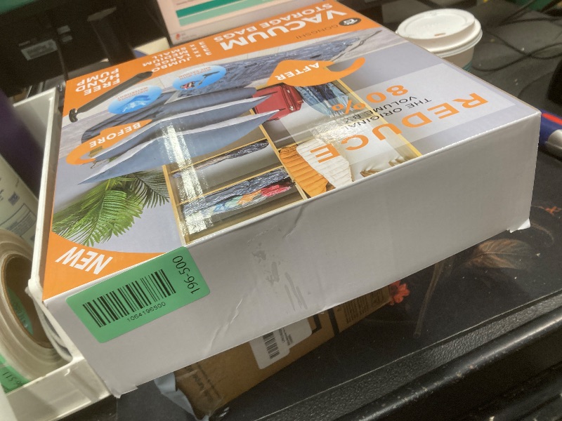 Photo 1 of 12 Pack Vacuum Storage Bags (3 Jumbo, 3 Large, 3 Medium, 3 Small),Plastic Packaging Bags,Space Saver Sealer Compression Bags with Travel Hand Pump for Blankets, Comforters, Pillows, Clothes Storage