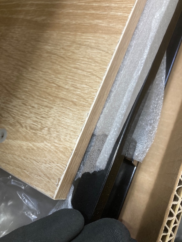 Photo 1 of *Chips on the top piece* HEFPTURE SpatialMaster 3-Drawer Nightstand – Fabric Side Table Storage Tower with Wheels, Compact Dresser Chest for Bedroom or Office, Beige