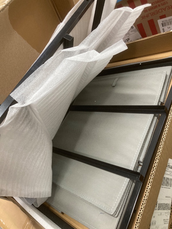 Photo 1 of *Chips on the top piece* HEFPTURE SpatialMaster 3-Drawer Nightstand – Fabric Side Table Storage Tower with Wheels, Compact Dresser Chest for Bedroom or Office, Beige