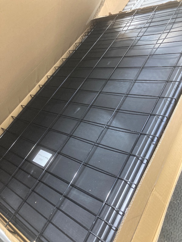 Photo 1 of *Small scratches on bottom* BestPet 48 inch Foldable Metal Dog Crate for Large Dogs, Double Door, Divider, Removable Tray(Black)
