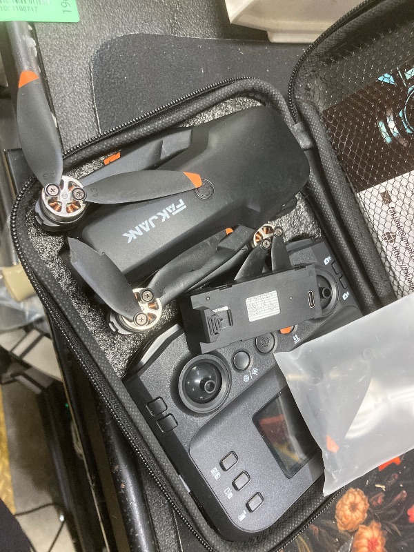 Photo 1 of *Two fan blades damaged* Drone with 4K Camera Screen Remote Control,RGB LED Light FPV Drone Quadcopter for Adults Beginners,Headless Mode Altitude Hold Optical Flow Positioning,One Key Start/Land Foldable,3 Speed Modes