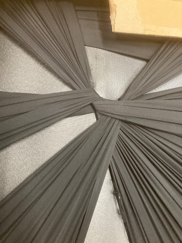 Photo 1 of *Fabric minor damage* 3D Textured Framed Abstract Wall Art, Modern Large Black Fabric Paintings Artwork for Walls, Horizontal Black Minimalist Texture Picture for Home Living Room Bedroom Office Wall Decor 29.5x56.3 In