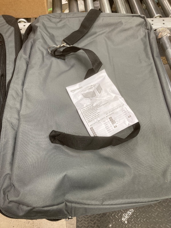 Photo 1 of *Screen/mesh damaged* Amazon Basics 4-Doors Portable Soft-Sided Folding Travel Crate Kennel for cat, Dog, and Other Small Animals, Grey, S 26" x 18" x 18"