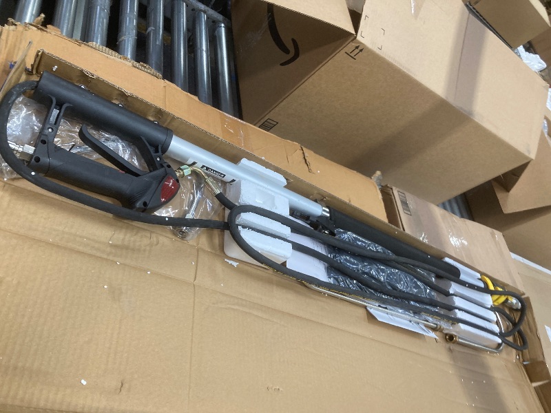 Photo 1 of *Dirty?* JANZ 24 FT Pressure Washer Telescoping Wand with Power Washer Extension Wands, Brush Head, Gutter Cleaner, 7 Spray Nozzle Tips, 2 Hose Adapters and Support Belt TW-004