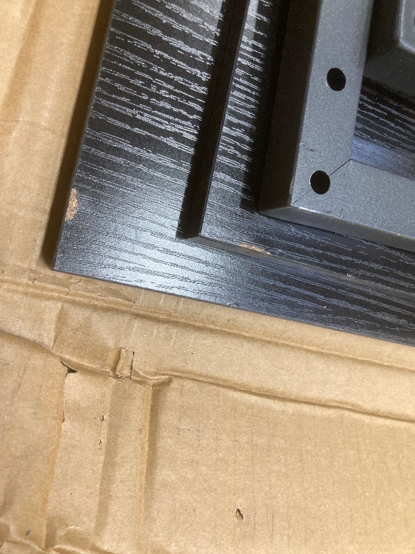 Photo 1 of *Chipped* Unikito Reversible L Shaped Desk with Magic Power Outlets and USB Charging Ports, Sturdy Corner Computer Desk with Storage Shelves, Gaming Table Home Office Desk, Easy to Assemble, Black