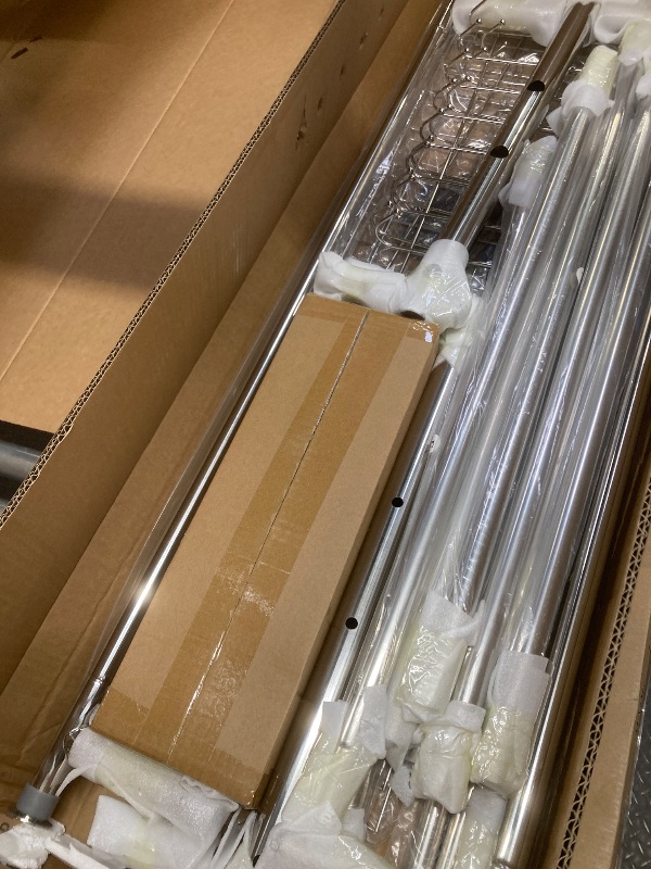 Photo 1 of 100% Stainless Steel Heavy Duty Clothes Rack Load 960LBS, Three Rods Clothing Racks for Hanging Clothes Extendable?Rolling Garment Rack With Sturdy Wheels Shelves Hooks, Portable Closet Wardrobe Rack