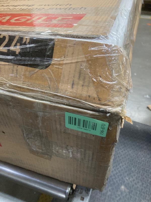 Photo 1 of *Cracked* KRISTALLUM LED Lighted Medicine Cabinet Front & Backlit Dimmable Colours, Clock & Temp, USB Outlets (24 x 32)