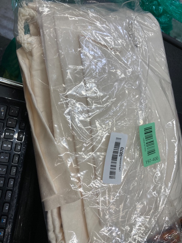 Photo 1 of 10 PCS Sublimation blank drawstring bag Reusable canvas Heat Press DIY crafts Party Wedding Christmas storage Home party art supplies