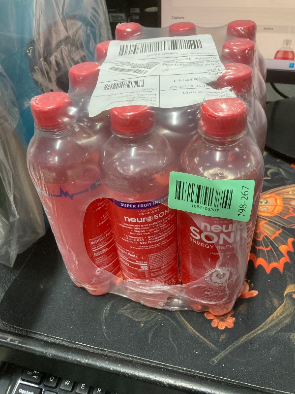 Photo 1 of *BBD 2/28/2026* neuroSONIC | Superfruit Infusion | Functional Beverage for Focused Energy, Lightly Carbonated, Vegan & Low Sugar; 16.9 Fl Oz (Pack of 12)