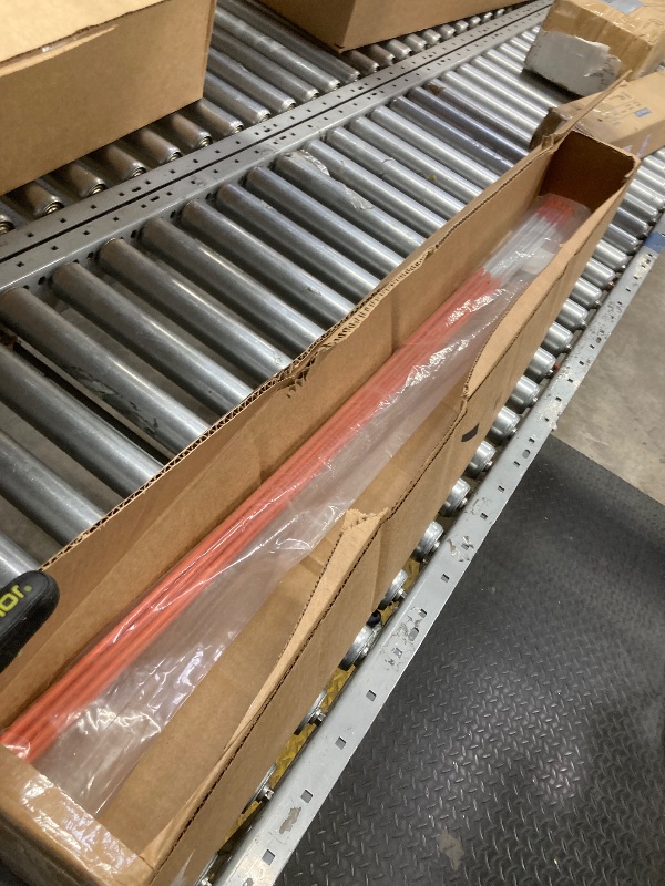 Photo 1 of 10 pcs Driveway Reflective Markers - 48 inch Snow Stakes with Highly Visible Reflective Tape, 1/4 inch Dia Snow Pole Stake for Parking, Home, Road