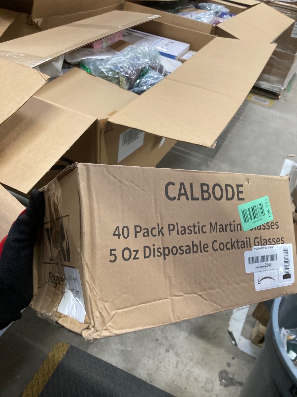 Photo 1 of **ONLY 18 GLASSES/.MISSING PARTS****CALBODE 40 Pack Plastic Martini Glasses 5 Oz Disposable Cocktail Glasses, Tall Mini Martini Cups, Plastic Margarita Glasses Perfect for New Year Party Birthday Wedding and All Events