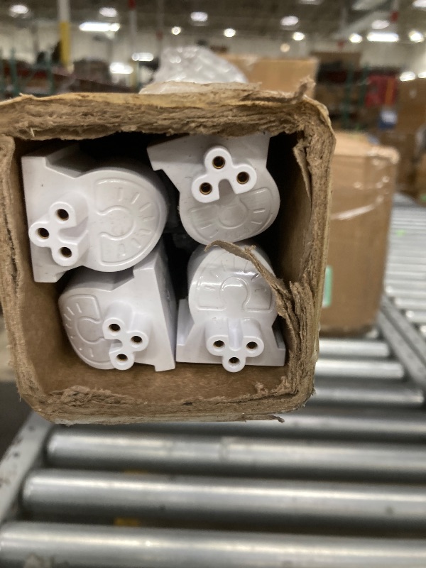 Photo 1 of (Pack of 4) Linkable LED Utility Shop Lights for Garage, 6FT, 60W, LED Tube Ceiling Light T8 Integrated Single Fixture, 6000K, 8000LM Daylight V Shape, Basement, Offices, Clear Lens, Plug and Play