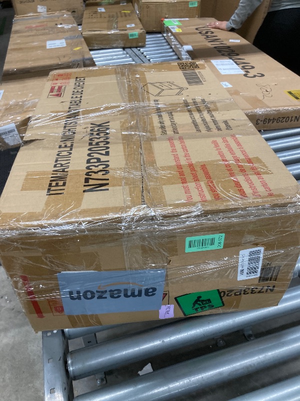 Photo 1 of ***PARTIAL***Merax 3-Pieces Bedroom Dresser Two Night Stand Set, 6-Drawer Cabinet & 2 Nightstand, Mirrored Decoration High Gloss Wood Storage Chest and Bedside End Table, White