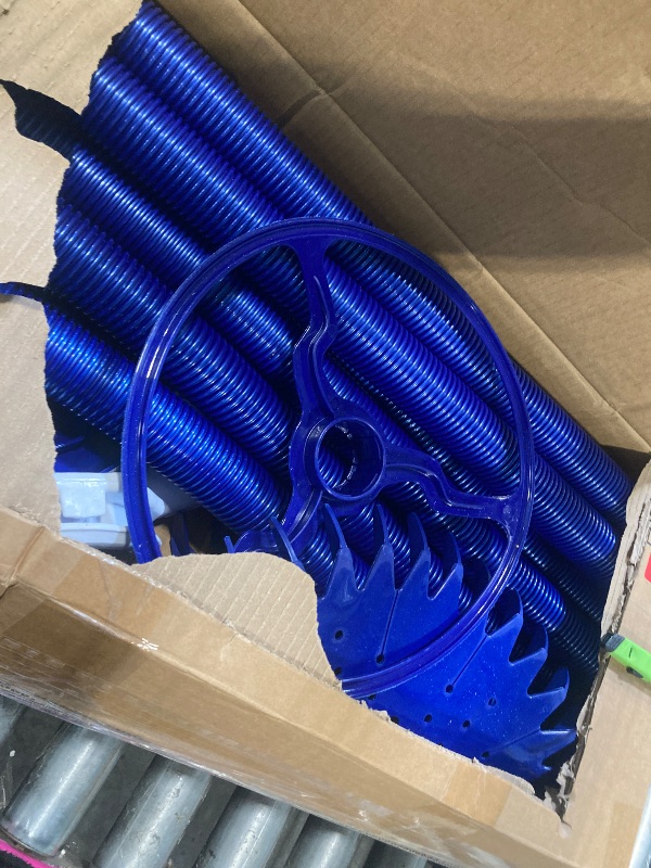 Photo 1 of *** NOT FUNCTIONAL // SOLD FOR PARTS // FINAL SALE *** VINGLI Pool Vacuum Cleaner Automatic Sweeper Swimming Pool Creepy Crawler Vacuum with 33FT Hoses (Navy Blue&White)