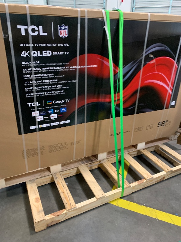 Photo 1 of **** Factory sealed **** TCL 98-Inch Q65 QLED 4K UHD Smart TV with Google TV (98Q651G, 2024 Model) Dolby Vision, Dolby Atmos, HDR Pro+, Game Accelerator Enhanced Gaming, Voice Remote, Works with Alexa, Streaming Television