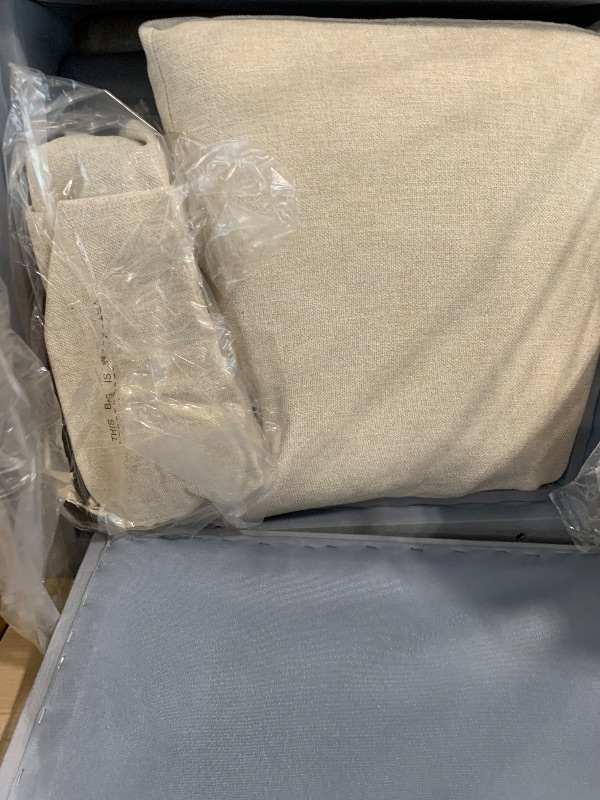 View 4 of ***ONLY ONE CHAIR**** KISLOT Upholstered Dining Chairs, Modern Dining Room Chairs with Casters & Washable Cover, Rolling Accent Chair with Hidden Storage for Kitchen, Farmhouse, Living Room, Beige, 2 Box