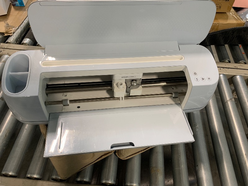 Photo 1 of **MISSING PARTS UNKOWN**
Cricut Maker 3 & Digital Content Library Bundle - Includes 30 Images in Design Space App - Smart Cutting Machine, 2X Faster & 10X Cutting Force, Cuts 300+ Materials, Blue, Leather,Vinyl