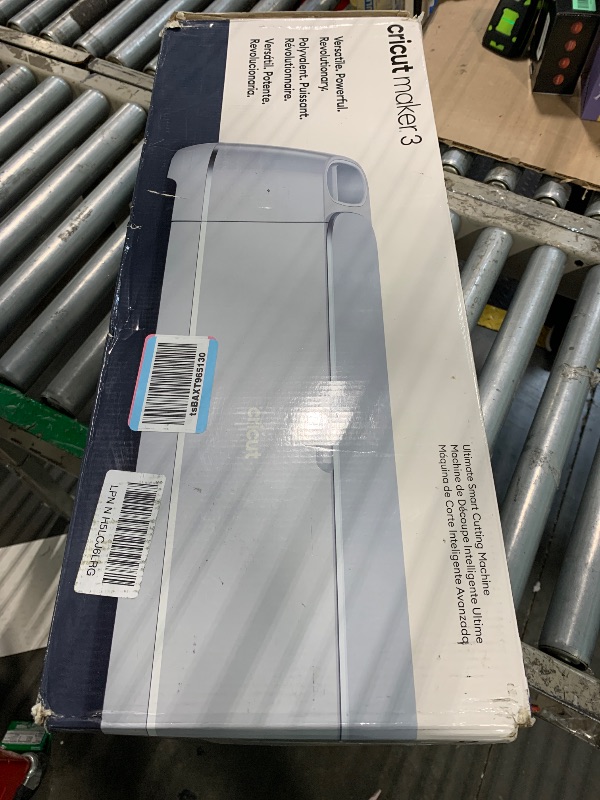 Photo 1 of **MISSING PARTS UNKOWN**
Cricut Maker 3 & Digital Content Library Bundle - Includes 30 Images in Design Space App - Smart Cutting Machine, 2X Faster & 10X Cutting Force, Cuts 300+ Materials, Blue, Leather,Vinyl