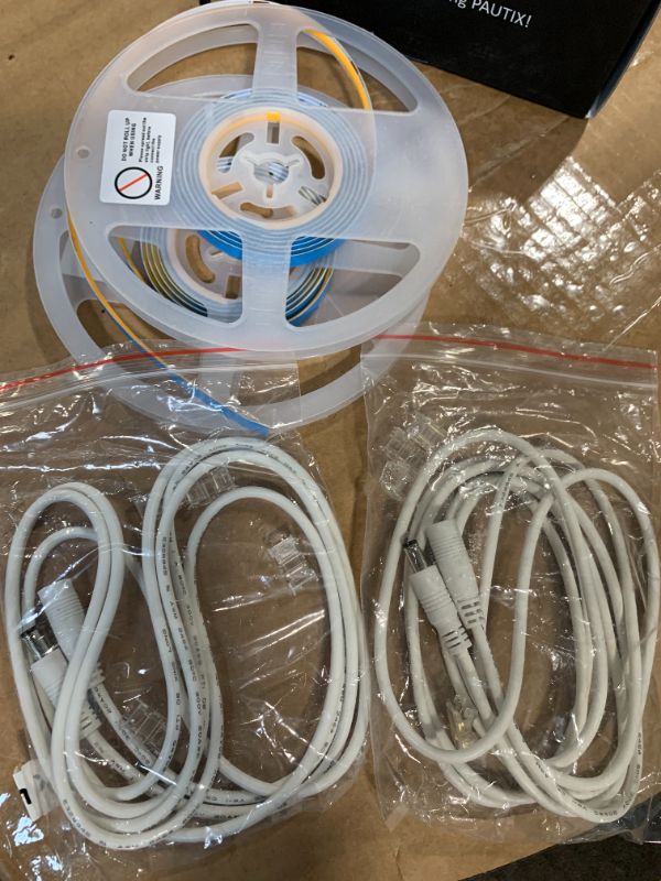 Photo 1 of ** MISSING PARTS***PAUTIX COB LED Strip Lights 2700K Warm White,Motion Sensor LED Lights,Dimmable 24V Motion Activated LED Strip Light,20ft Super Bright with Dual Lighting Mode,for Under Cabinet,Kitchen,Stairs,Bedroom