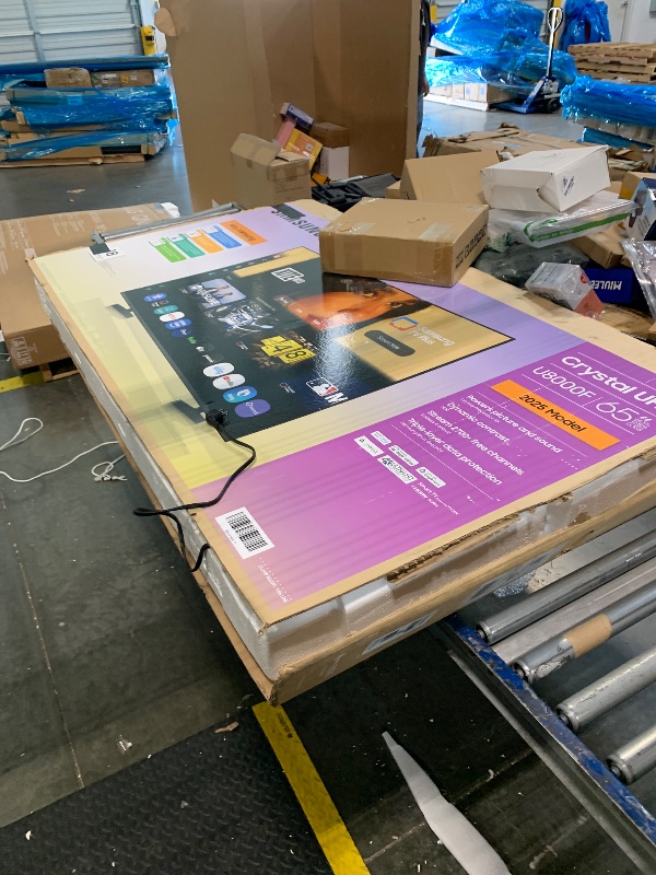 Photo 1 of ***Broken, Sold For Parts*** Samsung 65-Inch Class Crystal UHD U8000F 4K Smart TV (2025 Model) Endless Free Content, Crystal Processor 4K, MetalStream Design, Knox Security, Alexa Built-in