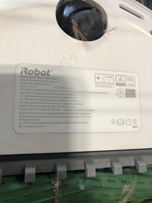 Photo 1 of **MAJOR DAMAGE**
iRobot Roomba Max 705 Vac Robot Vacuum + AutoEmpty Dock - Extreme Power-Lifting Suction, Anti-Tangle Dual Rubber Brushes, Self-Empties, Recognizes and Avoids Obstacles, LiDAR Navigation