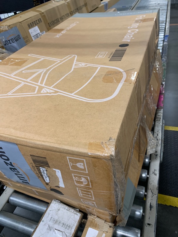 Photo 1 of *MISSING PARTS-see clerk notes*
Folding Chair  Leather Padded Folding Chairs, Sturdy Metal Foldable Chairs, Easy to Use and Store, Outdoor and Indoor, for Home, Office, Party, Comfy