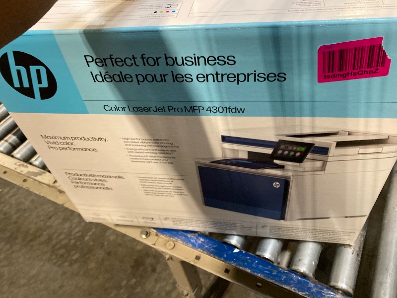 Photo 1 of (4/17/2026 ***FINAL SALE/NO RETURN, SOLD AS PARTS***)
HP Color LaserJet Pro MFP 4301fdw Wireless All-in-One Color Laser Printer, Scanner, Copier, Fax, Best-for-Office