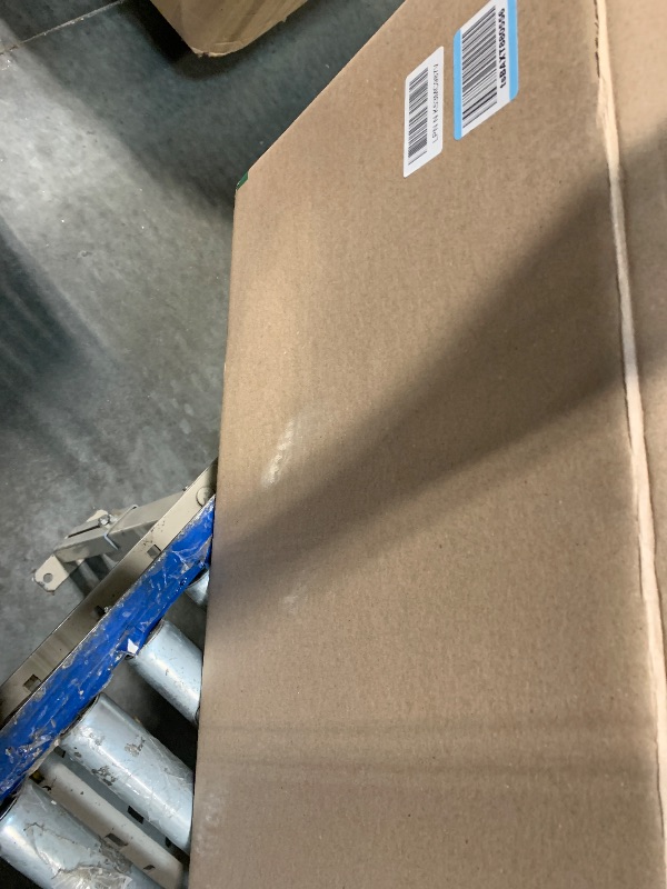 Photo 1 of ***DAMAGED LID*** simplehuman 50 Liter / 13 Gallon Semi-Round Kitchen Step Trash Can with Secure Slide Lock, Black Plastic