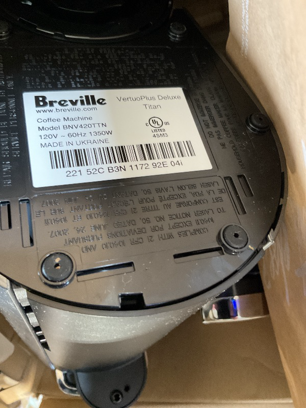 Photo 1 of ** FACTORY SEALED** Nespresso Vertuo Plus Deluxe Coffee and Espresso Maker by Breville, Titan with Aeroccino Milk Frother